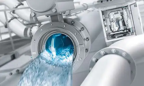 Пневматичний поворотний привід та шафа управління FESTO для регулювання потоку води на очисних спорудах