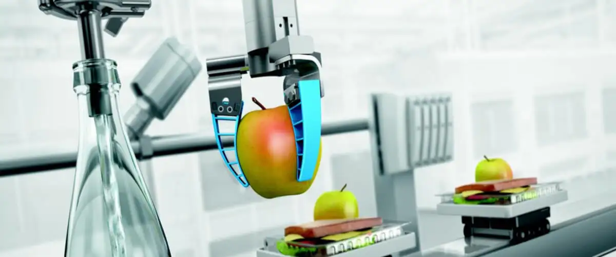 Пневматический захват Festo Clean Design для стерильного перемещения продуктов на линии с сертификацией EHEDG