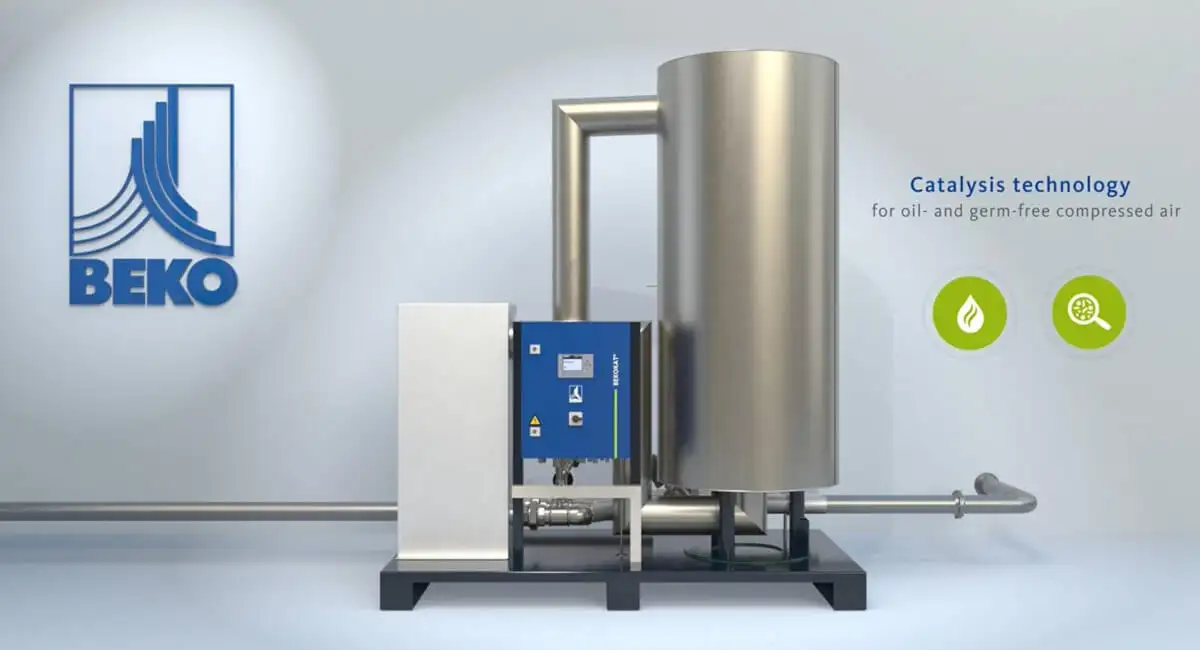 Система BEKO Technologies для каталитической очистки сжатого воздуха от масел и бактерий по стандартам USP