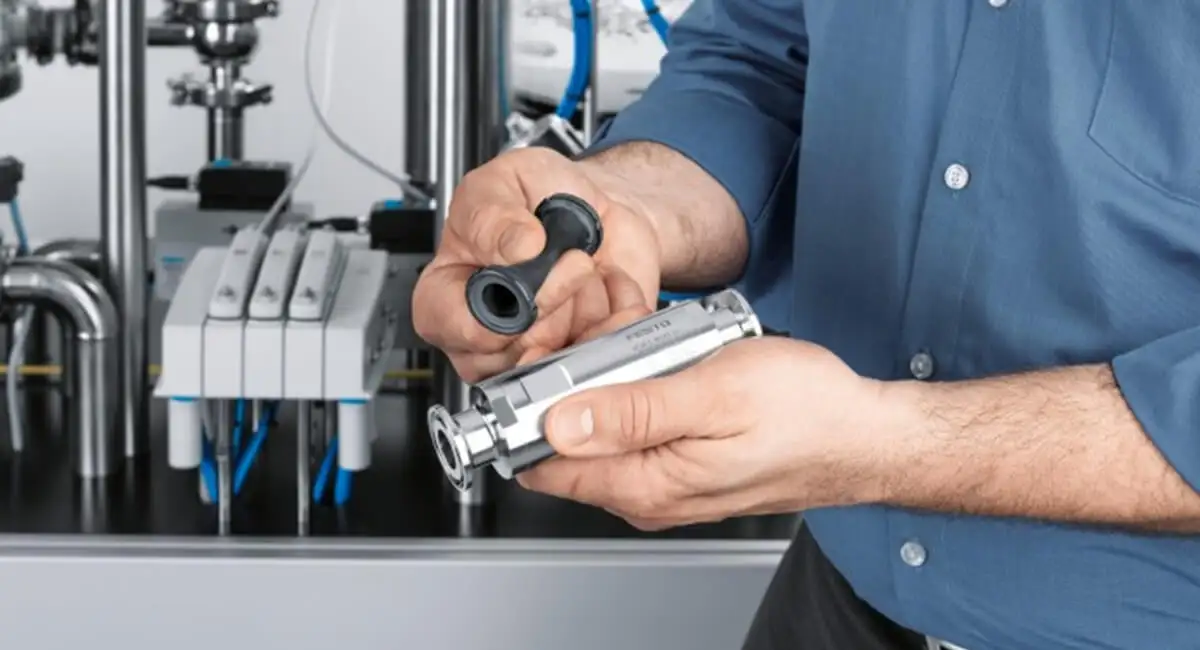 Пневмоострів Festo MPA-C із захистом IP69K та з'єднувальні компоненти з нержавіючої сталі для використання в зонах інтенсивного миття на харчовому виробництві