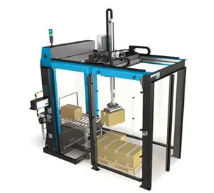Автоматическая система паллетирования с электрическими приводами Festo для точного перемещения грузов