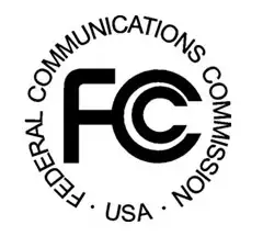 Офіційний логотип сертифікації FCC Федеральної комісії з питань зв'язку США для електроніки