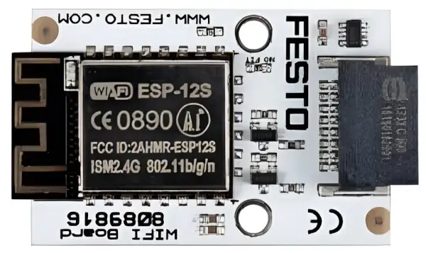 Модуль Wi-Fi ESP-12S із нанесеним маркуванням FCC ID та параметрами стандарту 802.11b/g/n