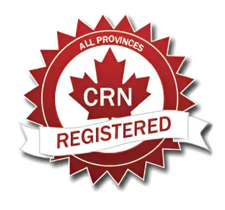 Логотип CRN Registered для всіх провінцій Канади, що підтверджує сертифікацію обладнання