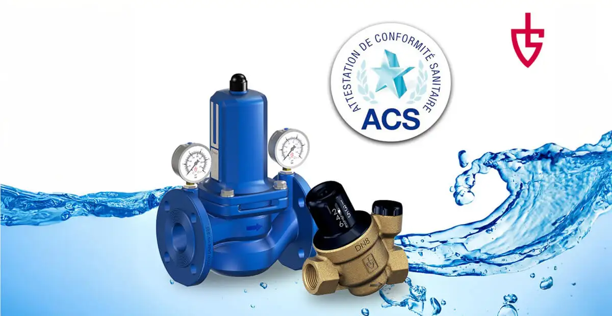 Редукційні клапани тиску води з сертифікатом ACS, призначені для безпечного використання в мережах господарсько-питного водопостачання