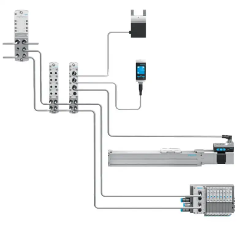 Підключення пневмоострова Festo VTUG та електричних приводів до системи CPX-AP-I через протокол IO-Link
