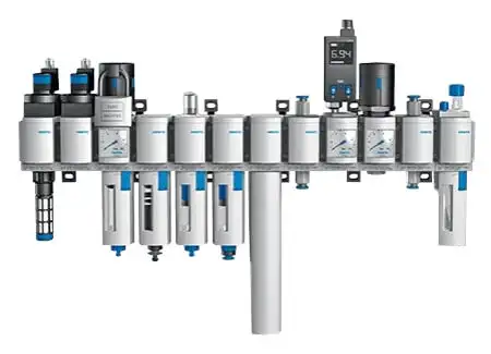 Блоки підготовки стисненого повітря Festo серії MS для фільтрації та стабілізації потоків у пневматиці