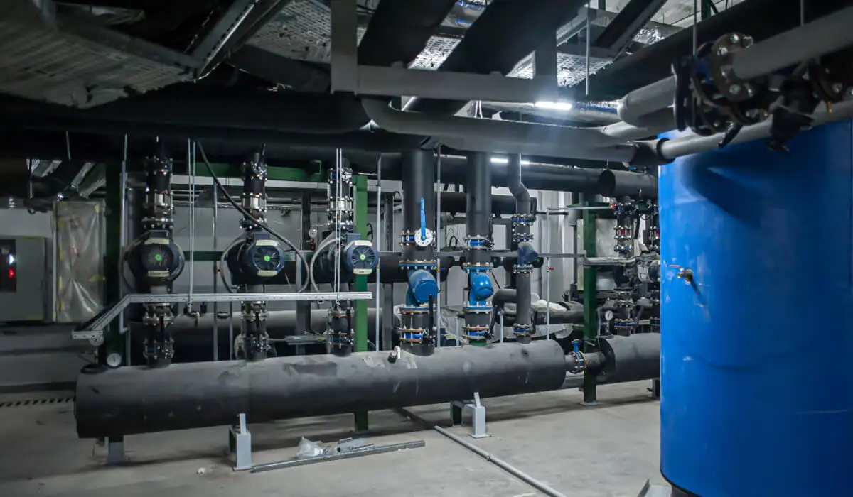 Автоматика газової котельні з клапанами повітря та насосними групами теплового вузла