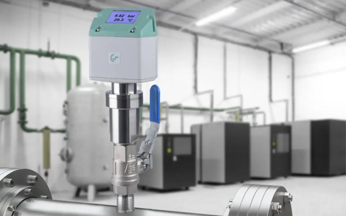 Монтаж витратоміра стисненого повітря CS Instruments VA 520 на промисловому трубопроводі